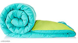 Aqua Green & Parrot Green Reversible Dohar Cotton AC Blanket, Polycotton Single Bed Comforter, Kumbakaran Brand