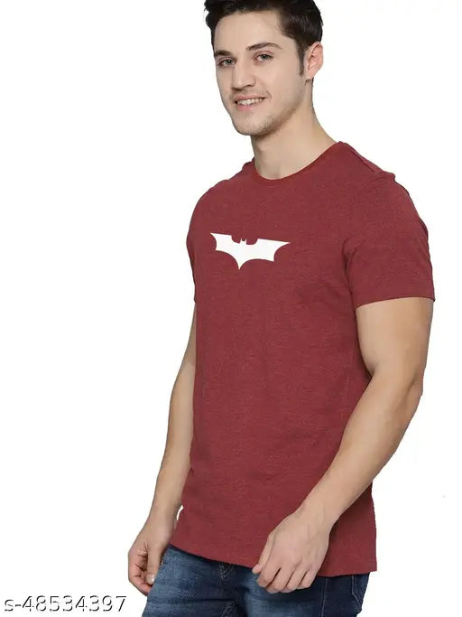 Red Oldbatman graphic printed men's cotton round neck t-shirt, comfortable, quality cotton, gym style
