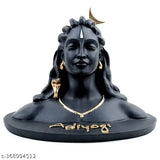 Black polyresin Handicraft Shiva God Idol statue for car dashboard, decorative showpiece for living room - 9cm