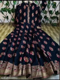 Rayon Anarkali Kurti, printed combo on Indian woman, three-quarter sleeve rayon dress, M-XXXL sizes available