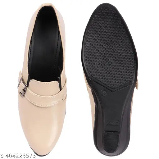 Striped canvas ballet flats for women - flexible, lightweight, and multipurpose office shoes