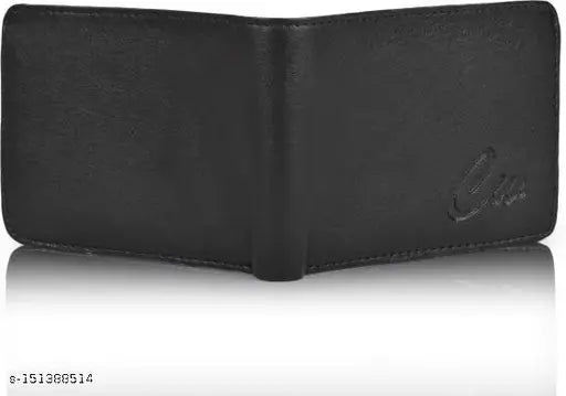Solid brown faux leather men's bifold wallet with 12 card slots, ideal for personal use or gifting