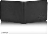 Solid brown faux leather men's bifold wallet with 12 card slots, ideal for personal use or gifting