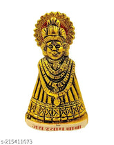 Metal brass Krishna idol - Baba Khatu Shyam ji Figurine (10cm) - Indian decor for homes, temples, and celebrations