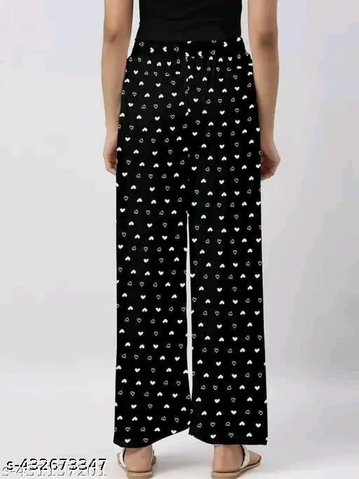 RoyalBlue/Black printed pure cotton pyjama combo pack of 2 for women, above-knee length