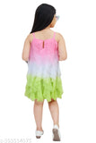 Multicolor silk sleeveless kids' dresses for parties, weddings, and festivals - Indian origin