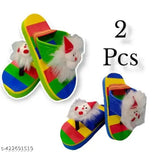 Solid net EVA flip flops for kids, featuring 2 pairs in various sizes from 3 months to 5 years, originating from India