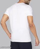 White printed polyester t-shirt with 'Jo Humse Jale' design, short sleeves, suitable for men, made in India