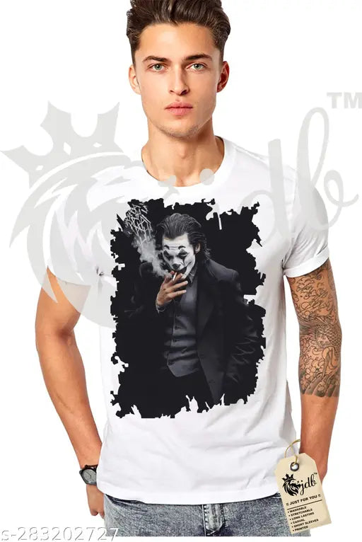 Black striped polyester t-shirt for men under 199, short sleeves, Jokar theme