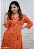 Rayon Charvi Pretty Women's Kurta Set with Palazzos, printed net, three-quarter sleeves, M to XXL sizes available