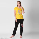Klaxxy polycotton top & pajama set (2 pack) - Indian-made printed net design, short-sleeve t-shirt & pyjamas