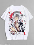 NARUTO ANIME Itachi Graphic Print Oversized Cotton T-Shirt, white, 100% pure cotton, round neck, short sleeves for men and boys, various sizes available