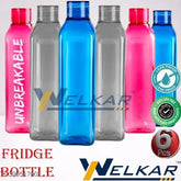 Crystal clear, leak-proof, multipurpose 1 litre plastic fridge water bottle set - multicolour, ideal for office/school/college/home use