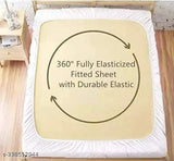 Multi-color elastic fitted double bedsheet (90x90in) & 2 pillow covers (78x72in), cotton blend with botanical print. Ideal for summer, machine washable