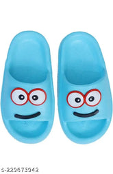 Multicolor silicone slip-on flip flops for kids, featuring cartoon characters - sizes: 12-18 months, 18-24 months, up to 4 years