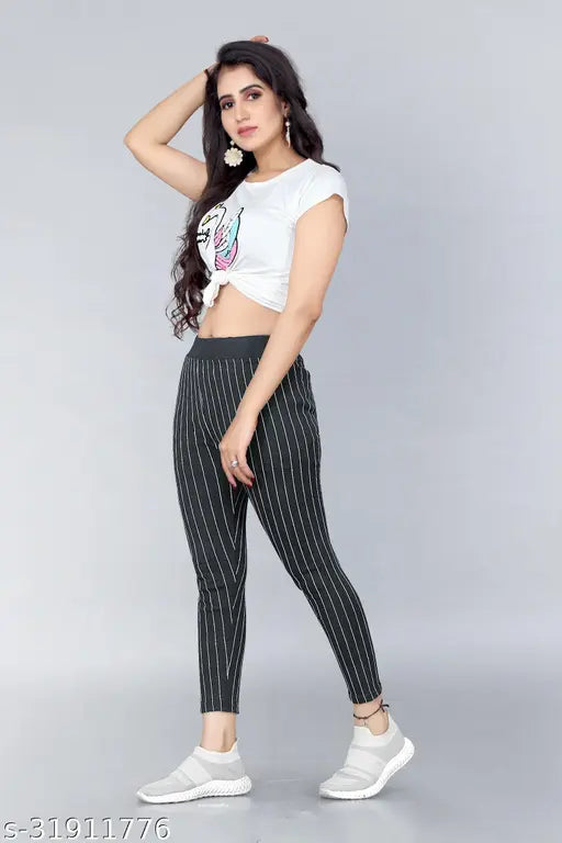 Cotton blend printed net women's slim fit jeggings pack of 3, size 26-36. Comfortable, stretchy, and versatile for casual, formal, or party wear. Made in India