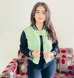 23 NY Jacket Pista: Long sleeved jacquard jacket for kids in printed net pattern, India origin
