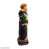 Multicolor poly resin St Antony showpiece idol, Catholic wall decorative figurine for home decor or gift, 15cm tall