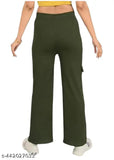 Cotton-lycra solid net women's trousers - elegant fit, India-made