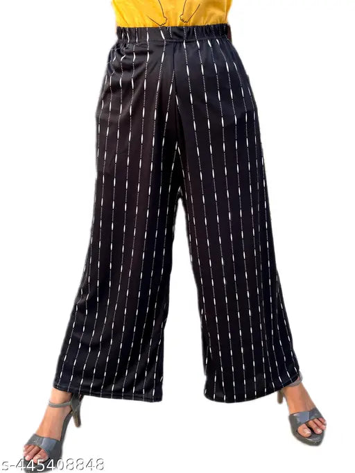 Soft, stretchable printed women's Pyjama/Palazzo pants combo pack of 3 (free size, fits 28-40), made of Lycra fabric - perfect for daily wear, India origin
