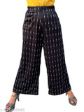 Soft, stretchable printed women's Pyjama/Palazzo pants combo pack of 3 (free size, fits 28-40), made of Lycra fabric - perfect for daily wear, India origin