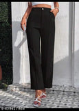 Scuba fabric, solid-colored Tiger Style Simplicity wide-leg pants for women and girls