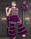 Georgette Sharara set for girls, vibrant party wear with dupatta, trendy for birthdays and festivals
