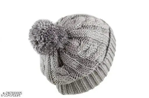 Assorted color, premium woolen winter cap for women & teens (DGH Stylish design)