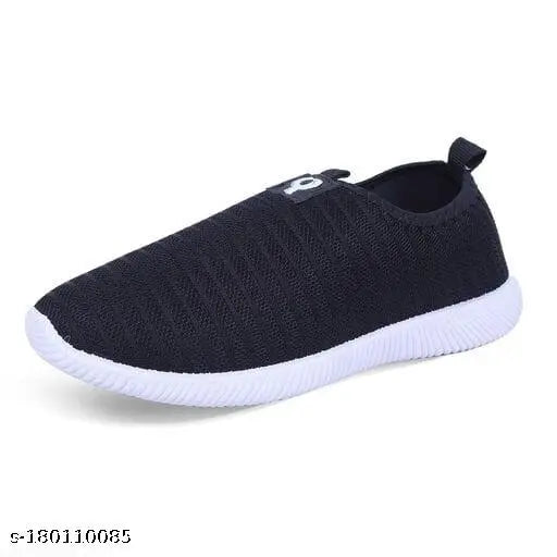 Striped mesh and rubber slip-on casual shoes by SUPEX for comfortable sports running and walking (IND-4 to IND-9 sizes available)