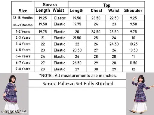 Festive Collection Orange Carrote Plazzo Pants Kurta Set for Girl, cotton A-line top and Sarara palazzos, printed with three-quarter sleeves, size range from 12 months to 8 years, made in India