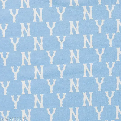 Organic blue cotton unisex casual sweatshirt, printed net design for kids (1-2yrs or 4-5yrs), made in India