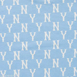 Organic blue cotton unisex casual sweatshirt, printed net design for kids (1-2yrs or 4-5yrs), made in India