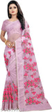 Net embroidered Teeswala saree with cotton silk blouse, intricate Indian embroidery on display
