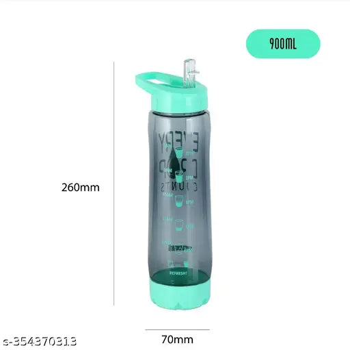 Green Oreo Sipper Water Bottle (900ML), stylish and leak-proof gym and sports bottle for kids and school use
