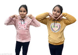 Soft wool embroidered net Kids Girls winter sweatshirts Combo2, ideal for gifting and unisex wear