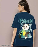 Oversized cotton-blend sinker biowash t-shirt, loose fit, printed pattern in various sizes