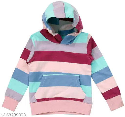 Wool striped sweatshirt for girls, 2-3 years, made in India