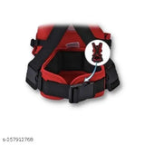 Adjustable red polyester baby bag for 3-1 month infants, comfortable and breathable design with airflow system, easy-to-use and hands-free for active parents