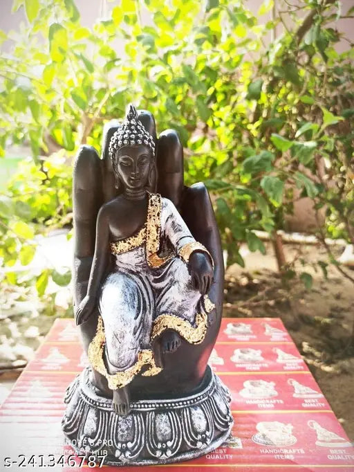 Resin blue Buddha statue decor, 10cm x 20cm x 10cm, ideal for Feng Shui and home decor