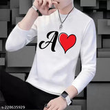 Polyester long-sleeved men's graphic tee, SQF-GRAPHIC print on chest, sizes: S-XXL, India origin