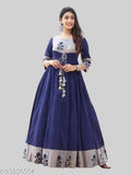 Rayon printed Anarkali kurti with three-quarter sleeves, vibrant Indian design for women's sizes M-XXL
