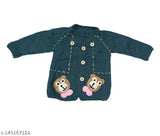 Handmade wool sweater, cap, & booties for newborn babies (6-12 months), self-designed Indian craftwork