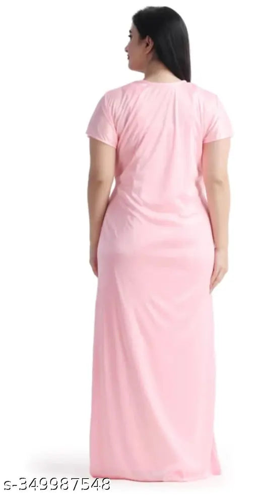 White satin sleeveless plazo night suit set (2pcs) for women, India origin