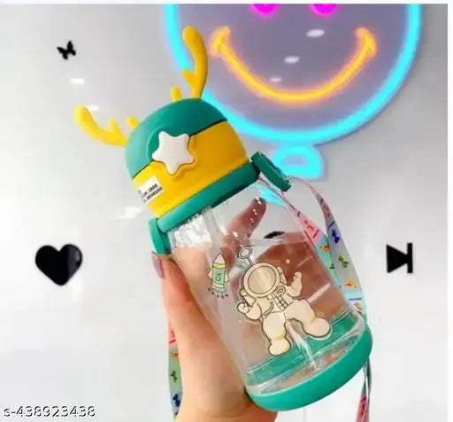 Multicolor kids sipper bottle, BIS/ISI certified, leak-proof straw water bottle from India (600ml capacity)