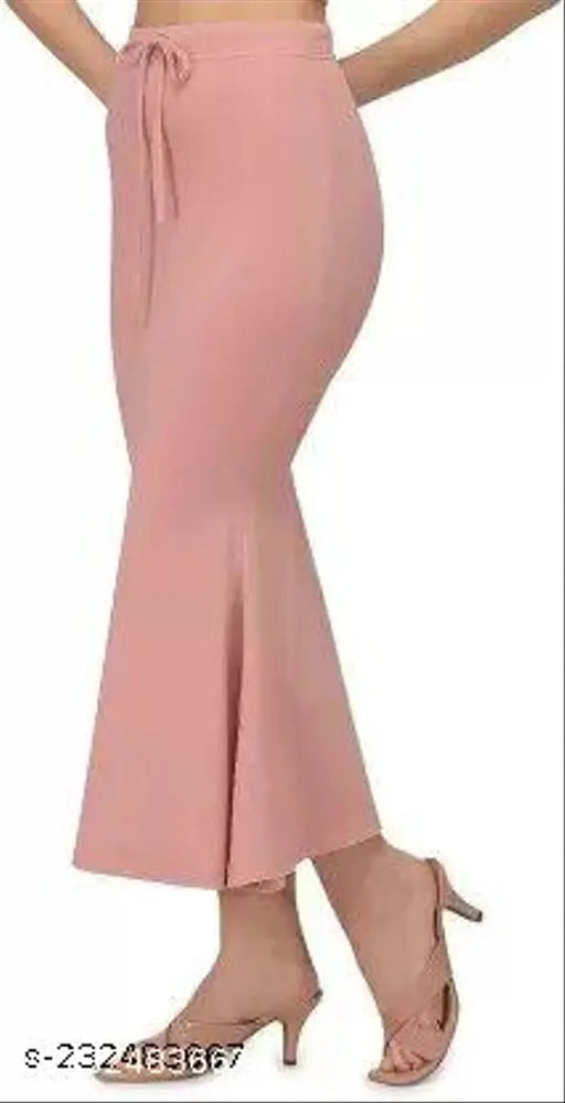 Lycra peach drawstring and elastic saree shapewear, stretchable and skinny fit for women's perfect shape, India-made