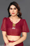 Chiffon saree fabric (India), solid-colored running blouse for free size