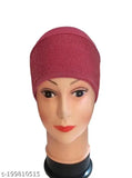 Cotton canvas self-designed fancy head wrap hijab cap pack (2), export quality, Indian origin