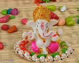 Meditating Ganesha poly-resin Feng Shui showpiece, 4cm x 7cm x 6cm, handcrafted Indian home decor gift