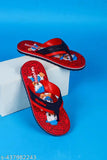 Red and black EVA Donald Duck slippers for kids, fun cartoon character design