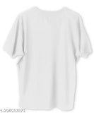White polyester unisex casual wear round neck half sleeve Wednesday print T-shirt, high-quality printing and comfortable fit